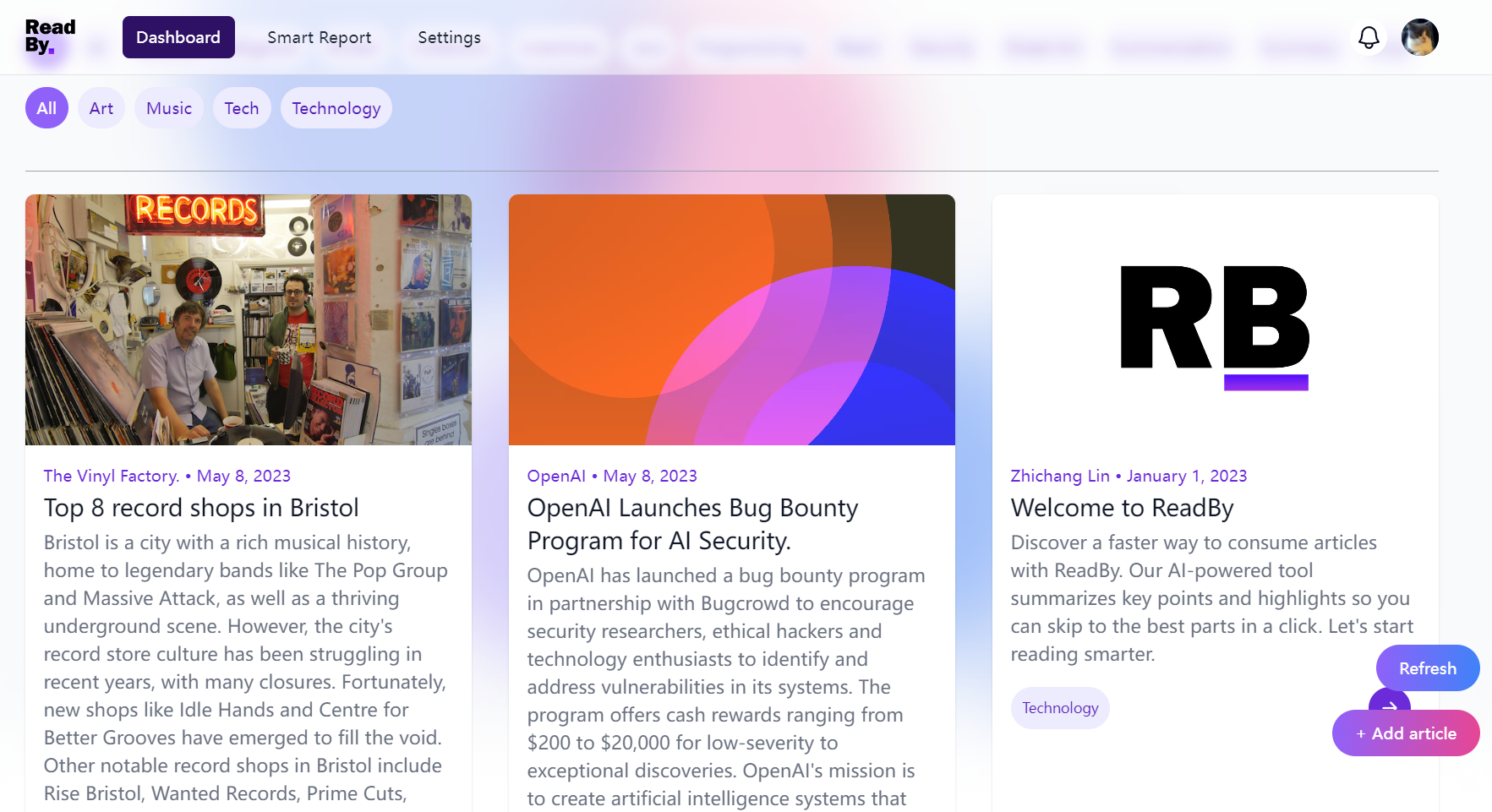 Quick Snapshot of ReadBy